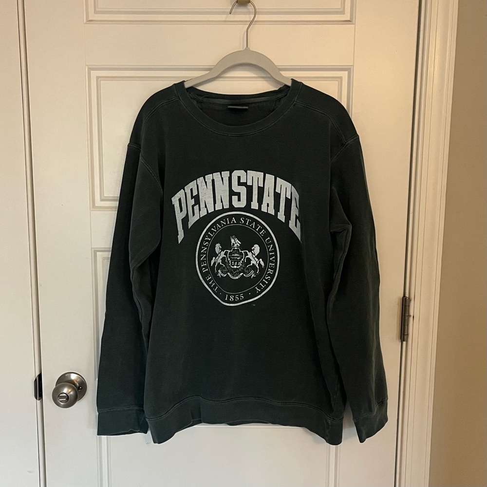 SALE Comfort Colors Dark Green Penn State Crewneck Sweatshirt | S